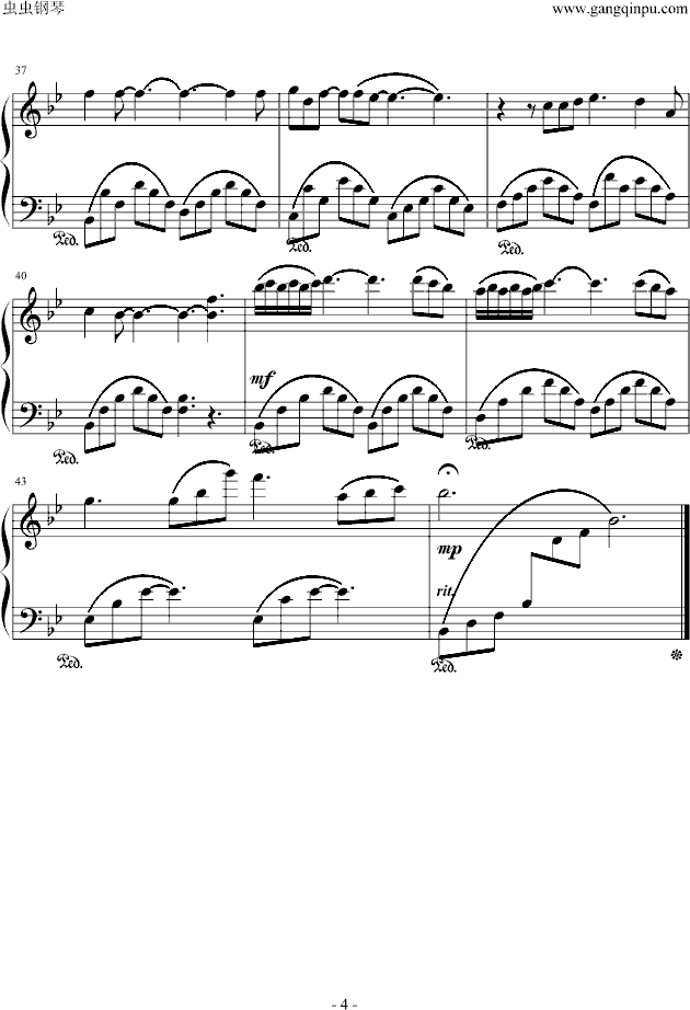 小村之恋钢琴曲谱（图4）