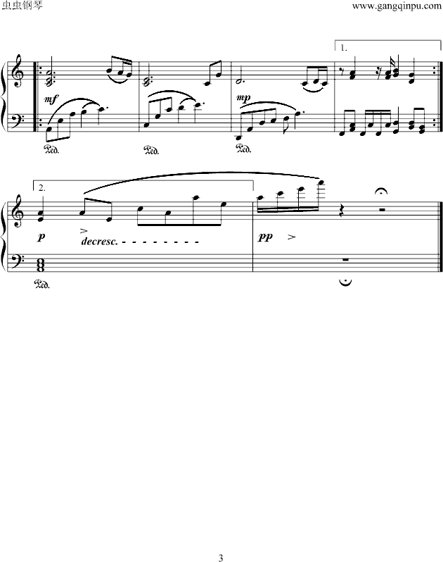 哀と愁 (宁次之死)钢琴曲谱（图3）