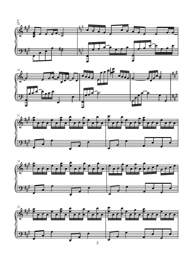 Eearrest Accoustic piano version钢琴曲谱（图2）