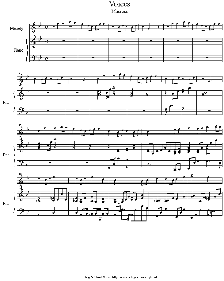voices钢琴曲谱（图1）