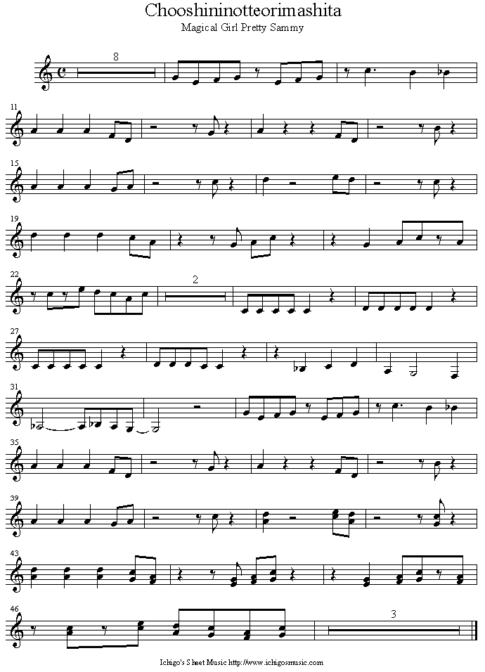 chooshininotteorimashita钢琴曲谱（图7）