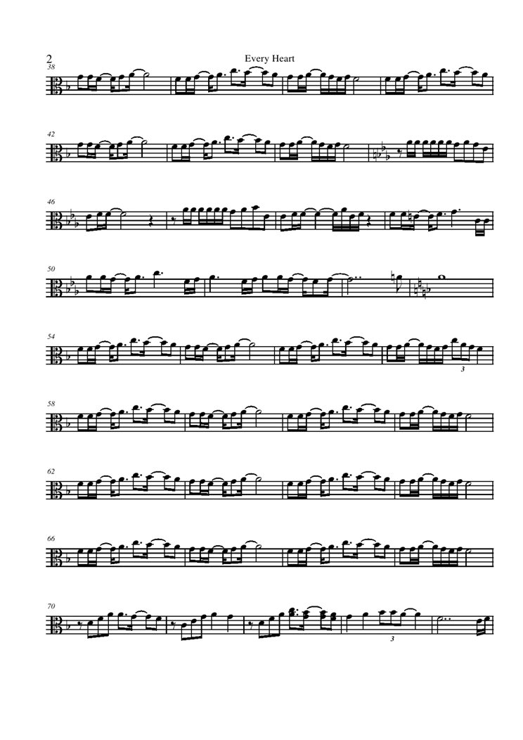 Every Heart  viola钢琴曲谱（图2）