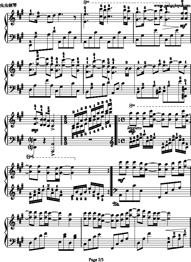 星星小夜曲  塞内维尔钢琴曲谱（图2）