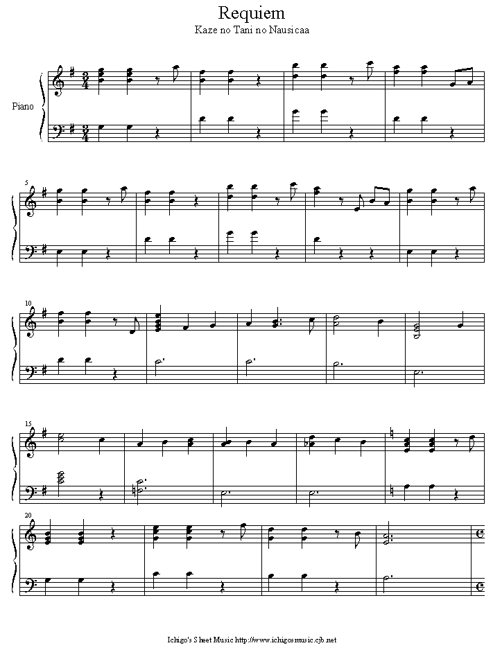 requiem钢琴曲谱（图1）