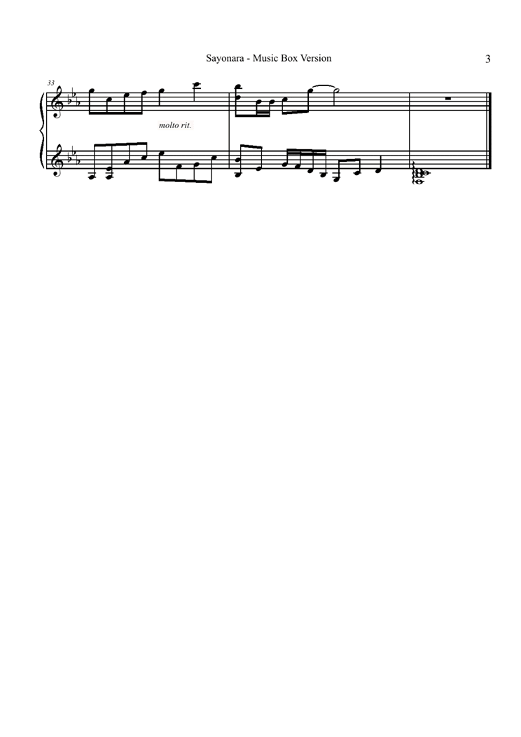 Sayonara钢琴曲谱（图3）