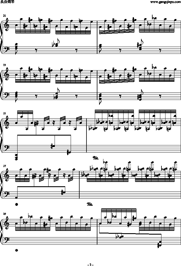 野蜂飞舞钢琴曲谱（图3）