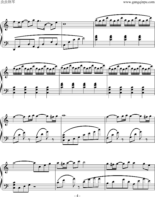 一个人的浪漫钢琴曲谱（图4）