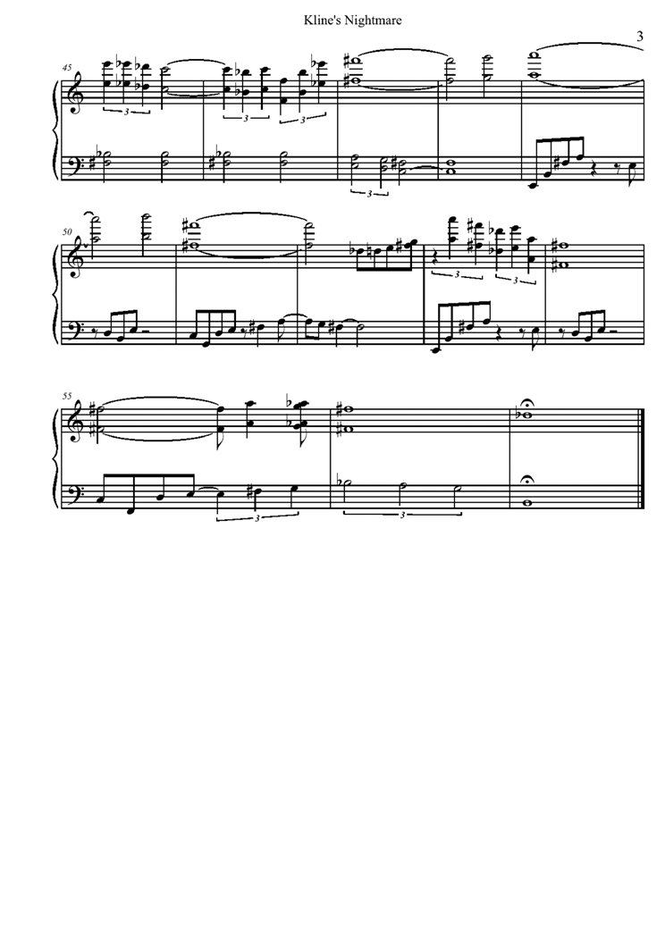 Klines Nightmare钢琴曲谱（图3）