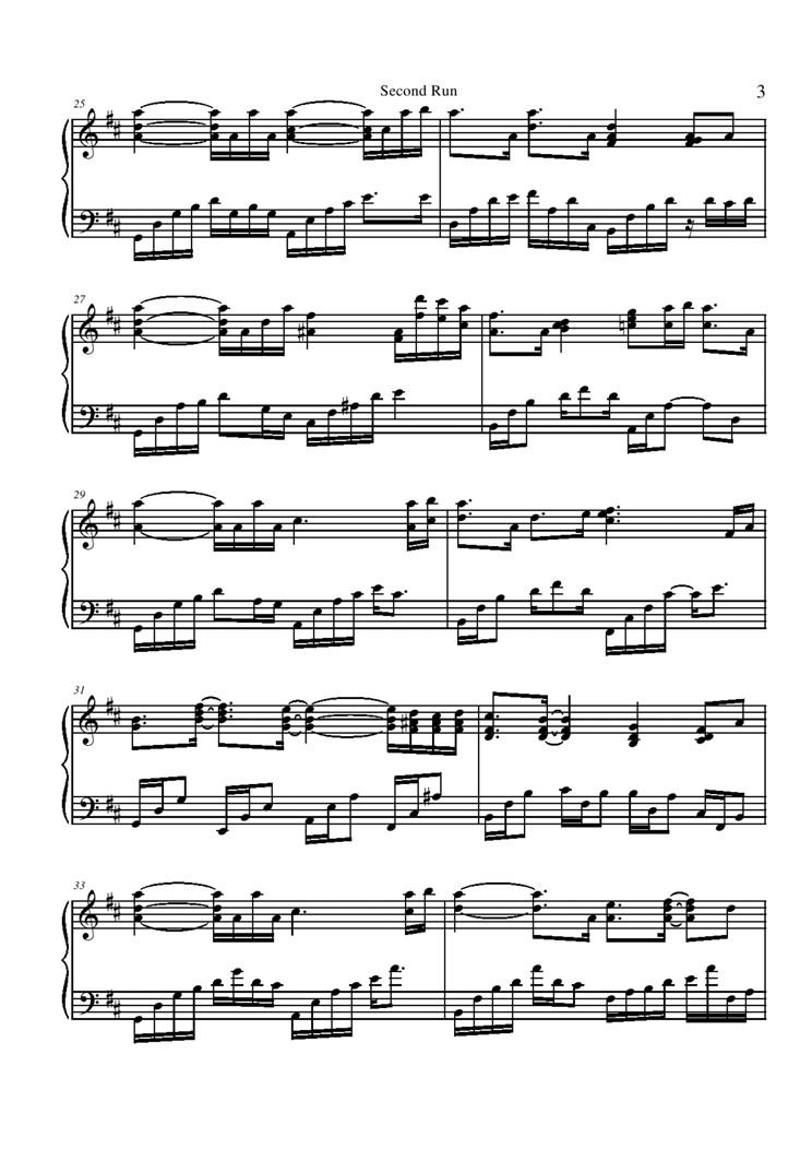 Second Run钢琴曲谱（图3）