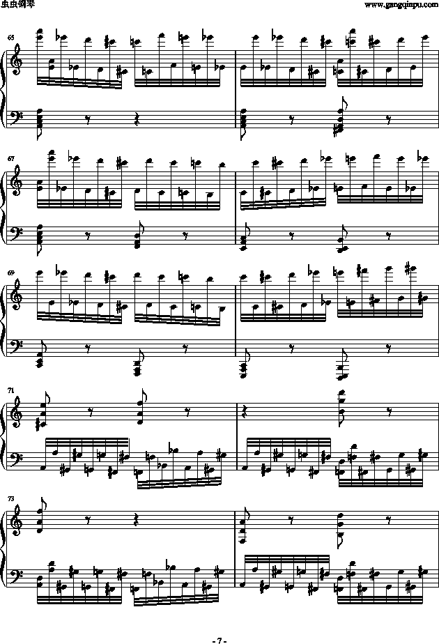 野蜂飞舞钢琴曲谱（图7）