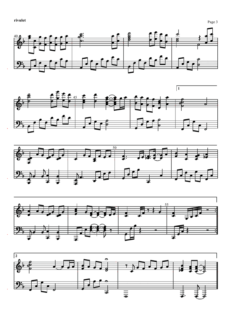 rivulet钢琴曲谱（图3）