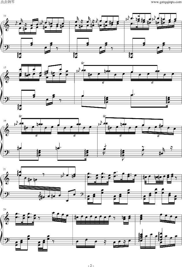 瓦洛多斯土耳其-爵士版钢琴曲谱（图2）