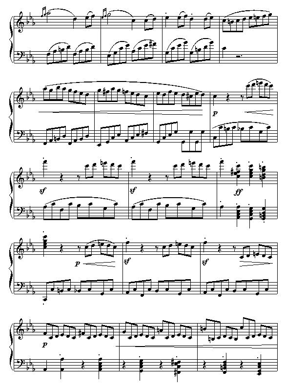 悲怆奏鸣曲第三乐章钢琴曲谱（图9）