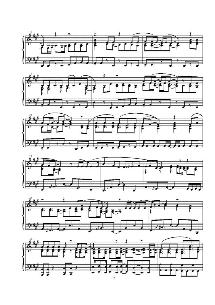 Little Wing钢琴曲谱（图2）