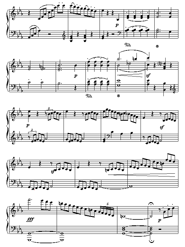悲怆奏鸣曲第三乐章钢琴曲谱（图3）