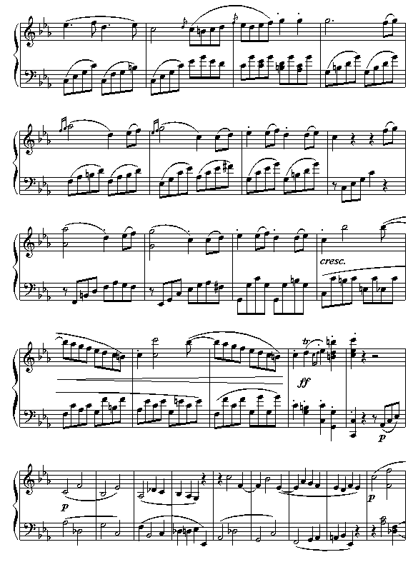 悲怆奏鸣曲第三乐章钢琴曲谱（图4）