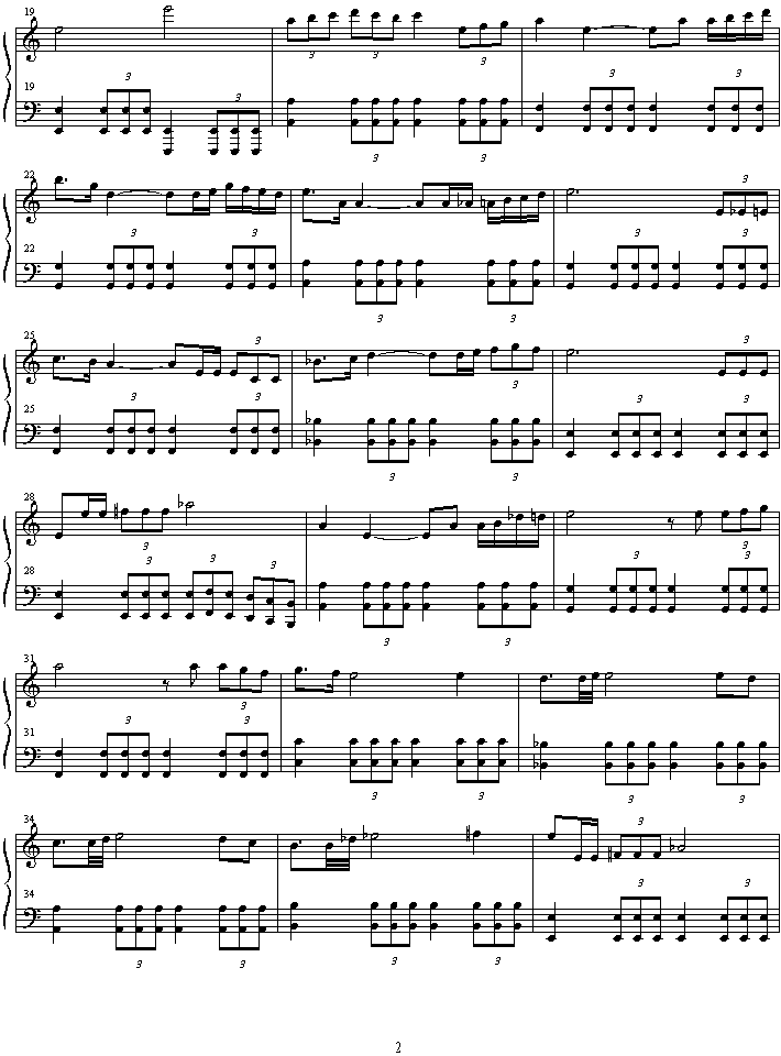 Overworld钢琴曲谱（图2）