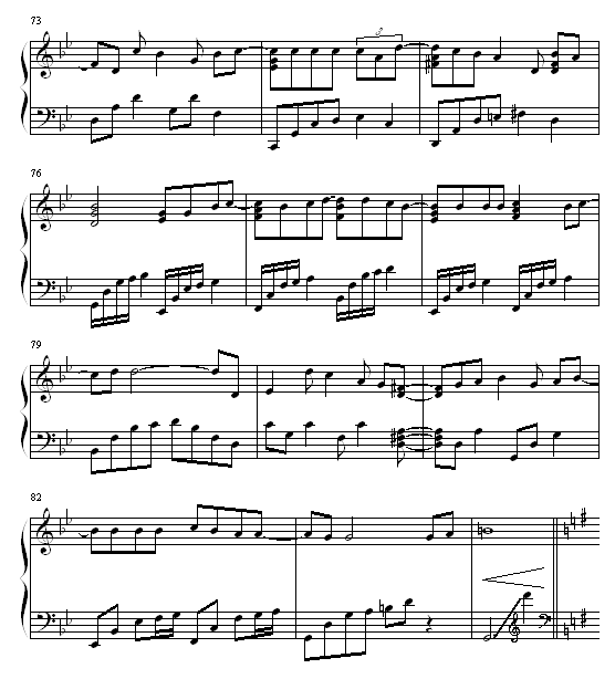 棋魂特别版钢琴曲谱（图7）