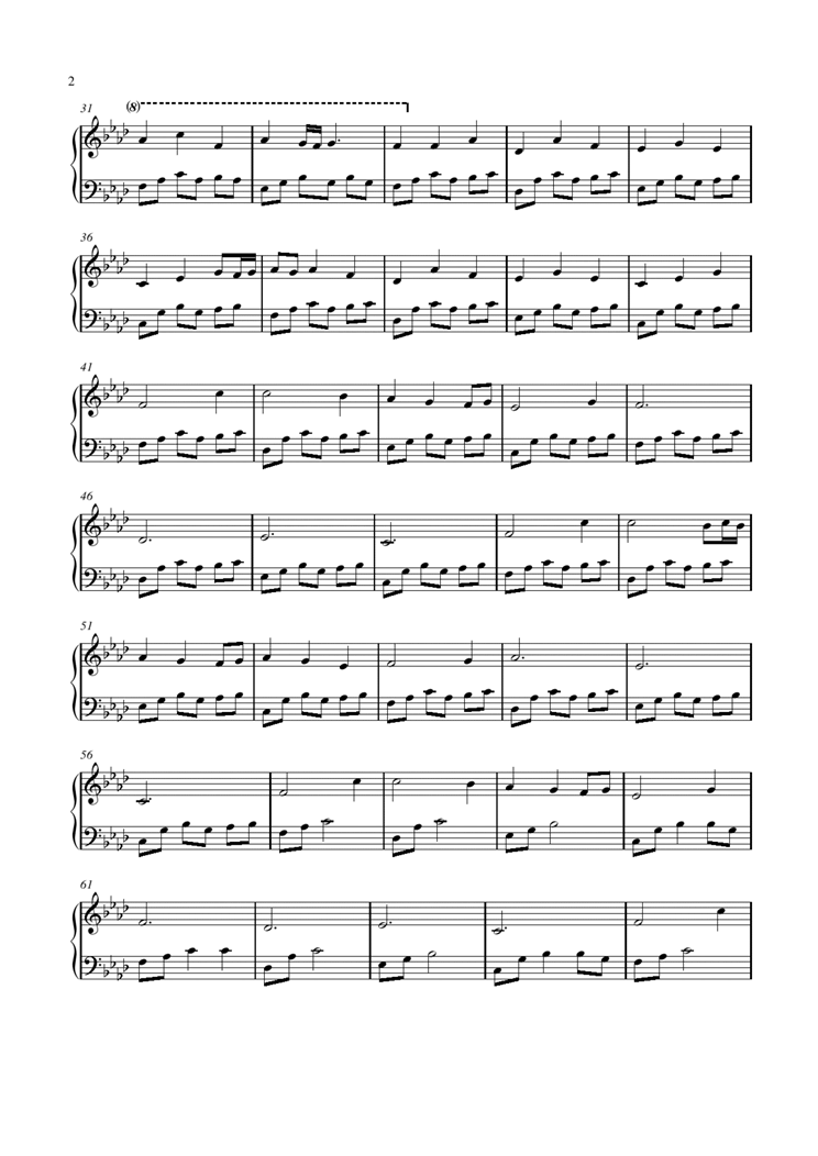 Passwort钢琴曲谱（图2）