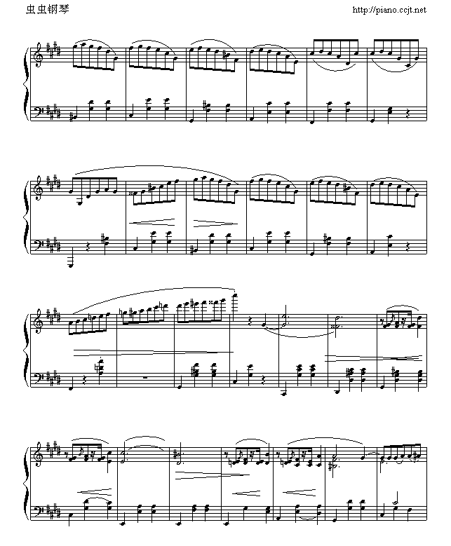肖邦-chopin  升C小调圆舞曲钢琴曲谱（图5）