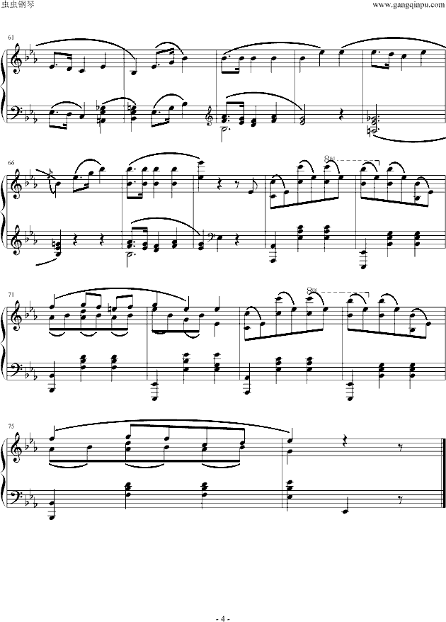 肖邦-chopin  降E大调圆舞曲钢琴曲谱（图4）