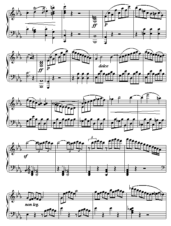 悲怆奏鸣曲第三乐章钢琴曲谱（图2）