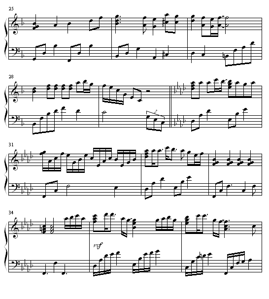 棋魂特别版钢琴曲谱（图3）