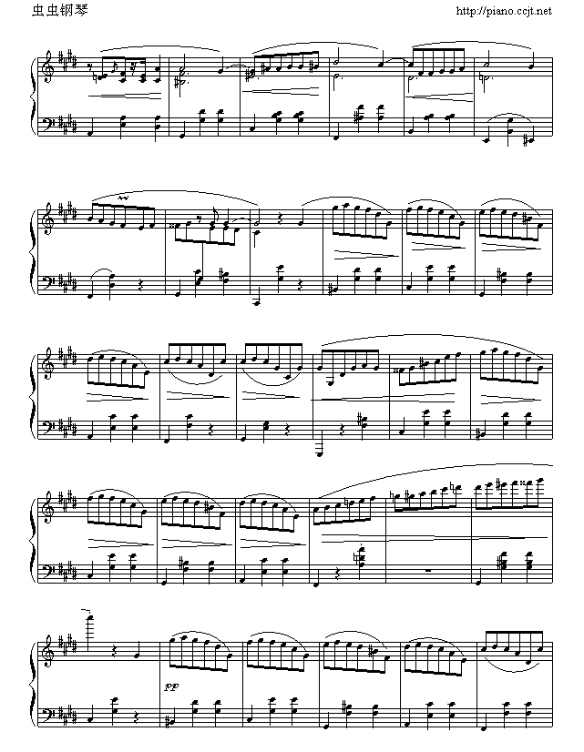 肖邦-chopin  升C小调圆舞曲钢琴曲谱（图2）