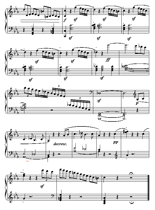 悲怆奏鸣曲第三乐章钢琴曲谱（图10）