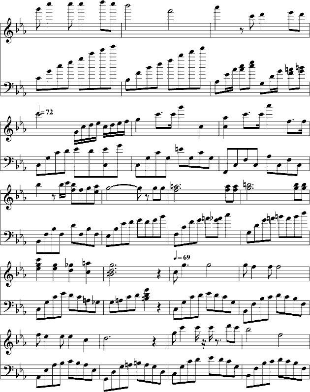 一生有意义-东邪西毒主题曲钢琴曲谱（图3）