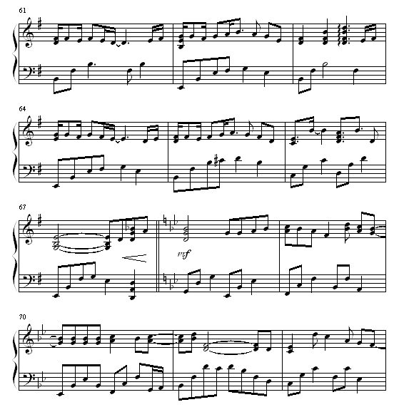 棋魂特别版钢琴曲谱（图6）