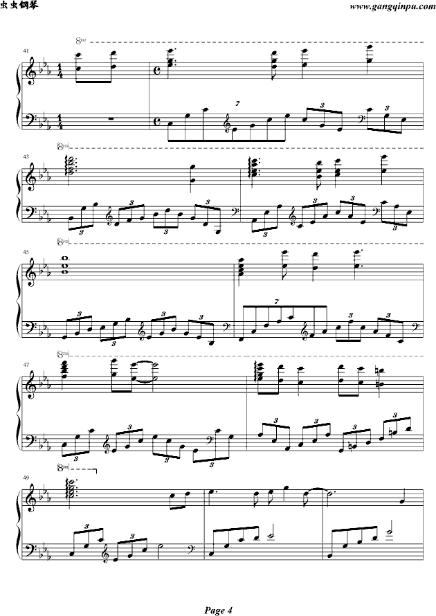 天空之城（超唯美演奏版）钢琴曲谱（图4）