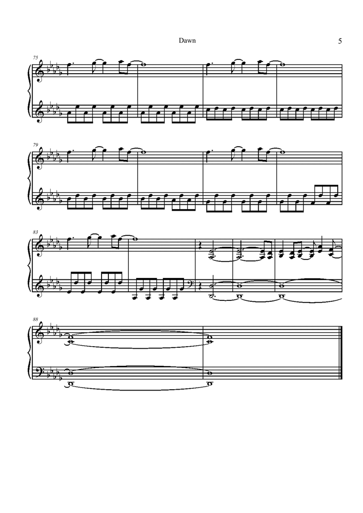 Dawn钢琴曲谱（图8）
