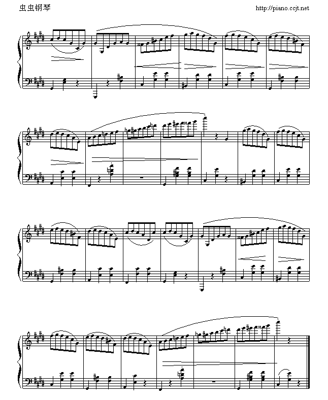 肖邦-chopin  升C小调圆舞曲钢琴曲谱（图7）