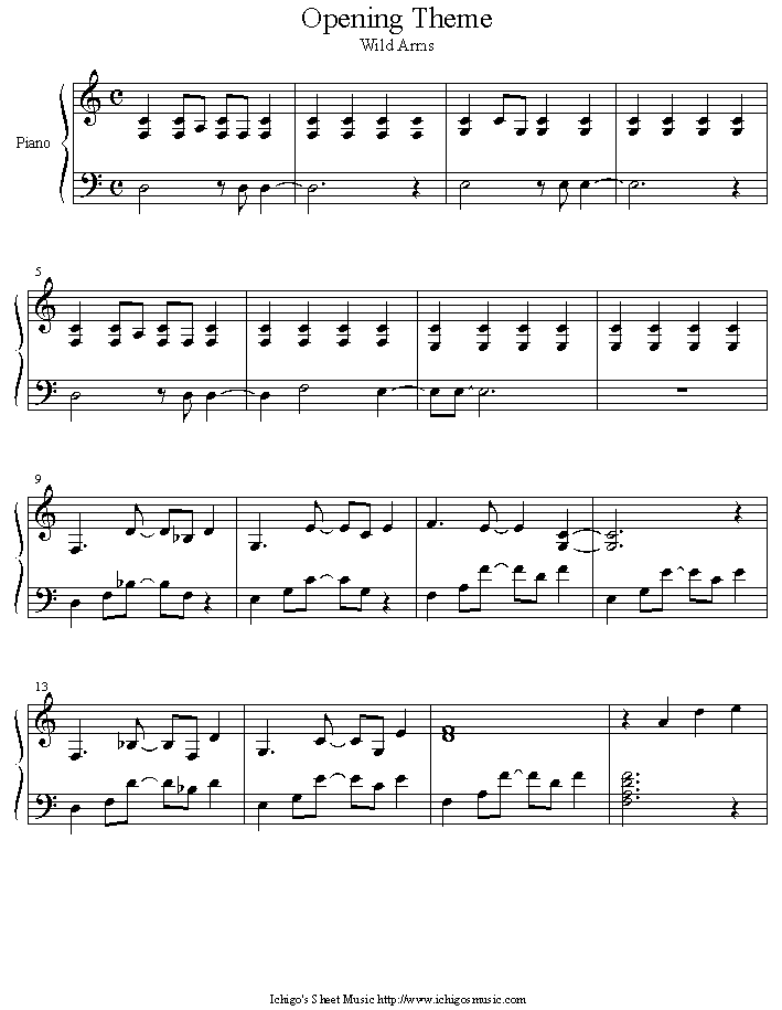 opening_theme钢琴曲谱（图1）