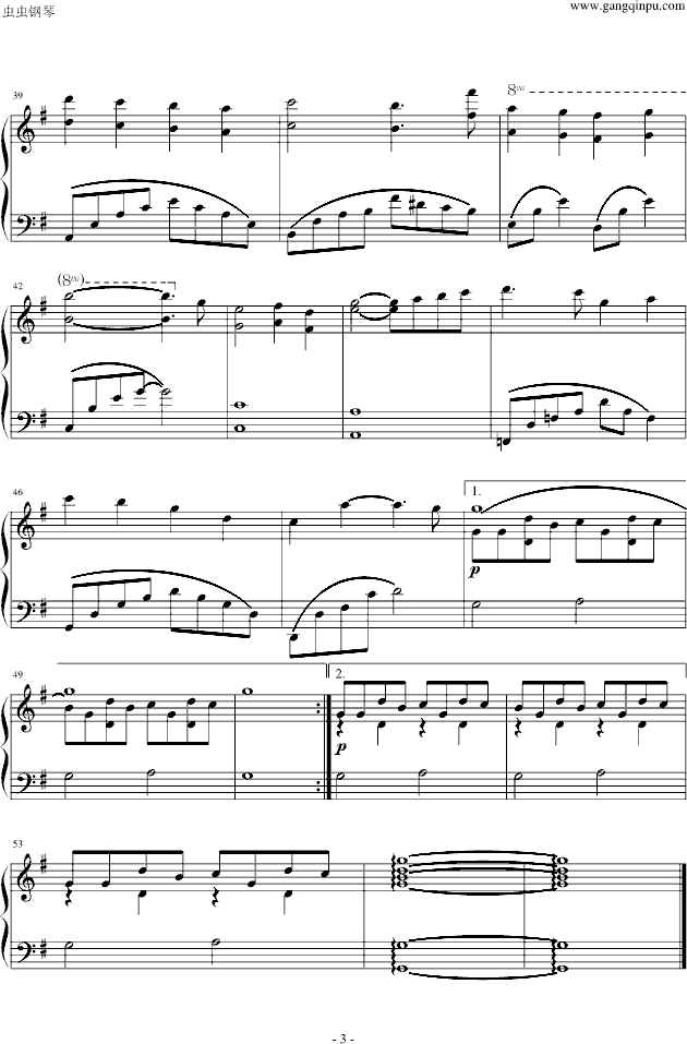 交响情人梦 TV版插曲钢琴曲谱（图3）