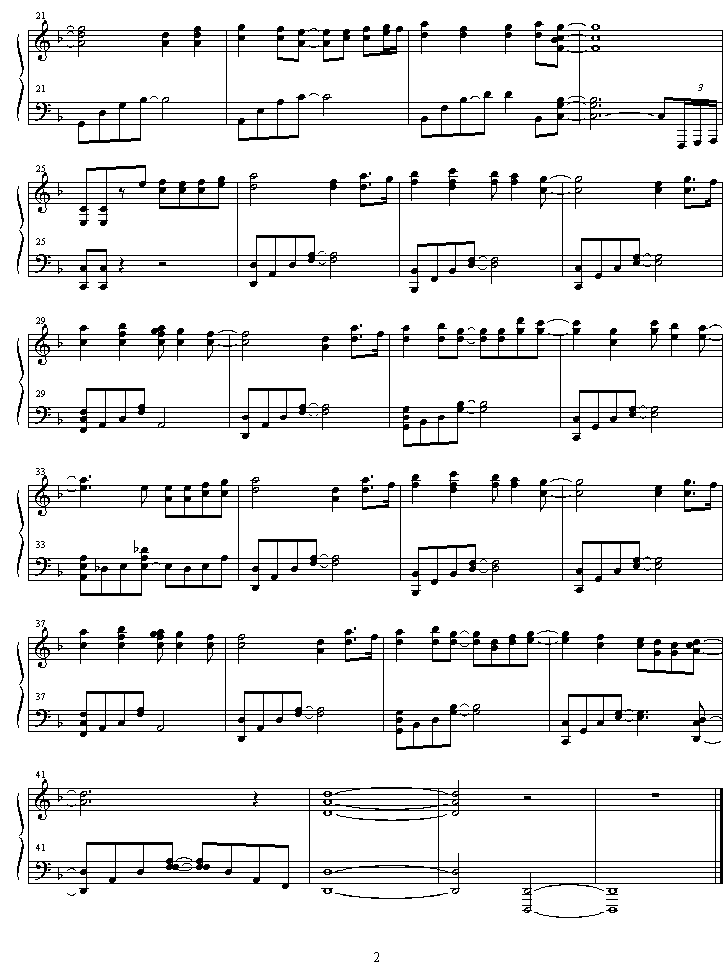 breeze钢琴曲谱（图2）