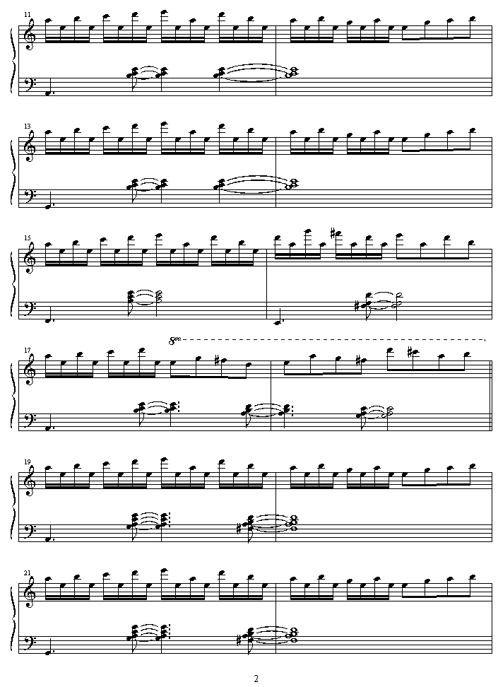utenaberadonna_s_trap钢琴曲谱（图2）