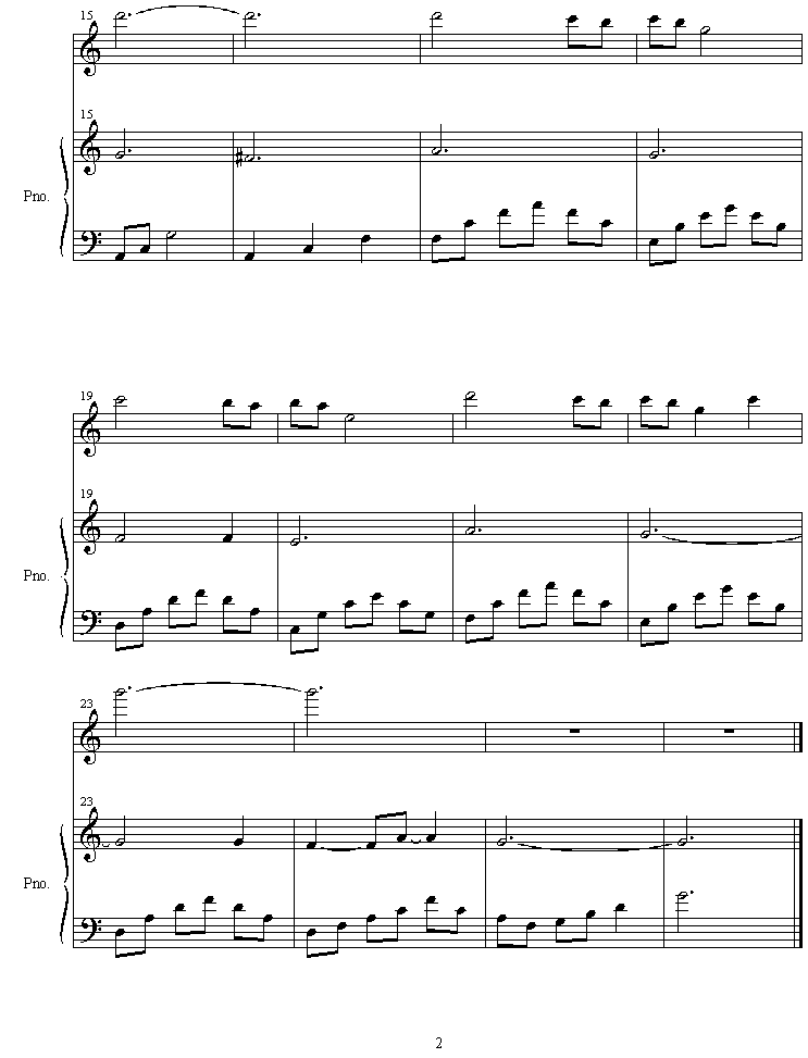 Ocarina of time钢琴曲谱（图2）