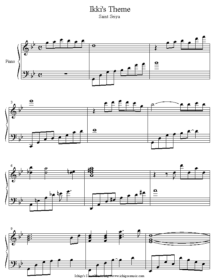 ikki_s_theme钢琴曲谱（图1）