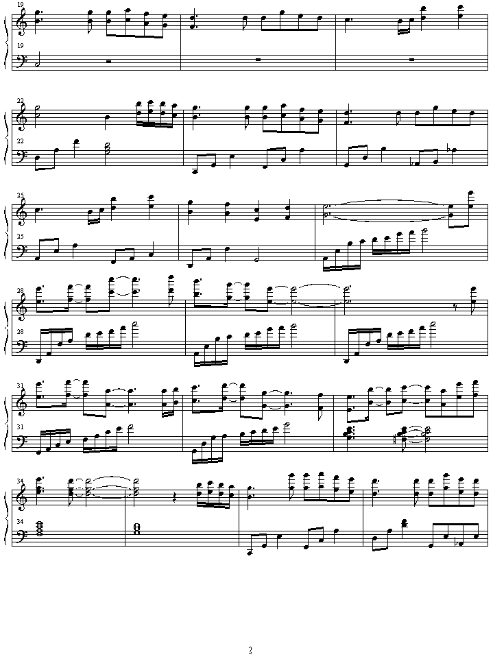 hikarisasu_niwa钢琴曲谱（图2）