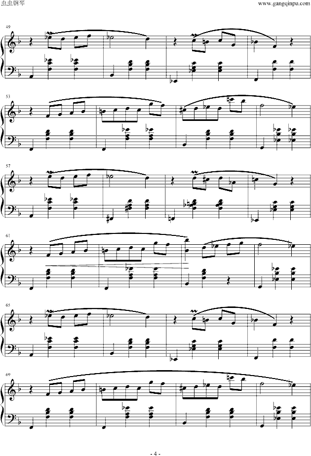 辉煌的大圆舞曲钢琴曲谱（图4）