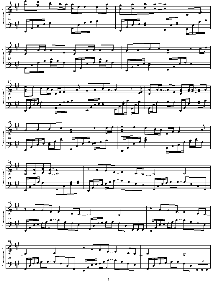 beautiful_alone钢琴曲谱（图6）