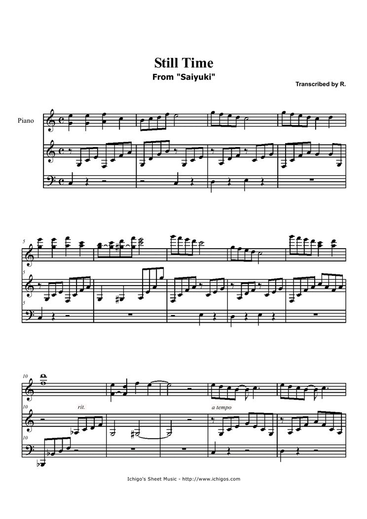 Still Time钢琴曲谱（图1）