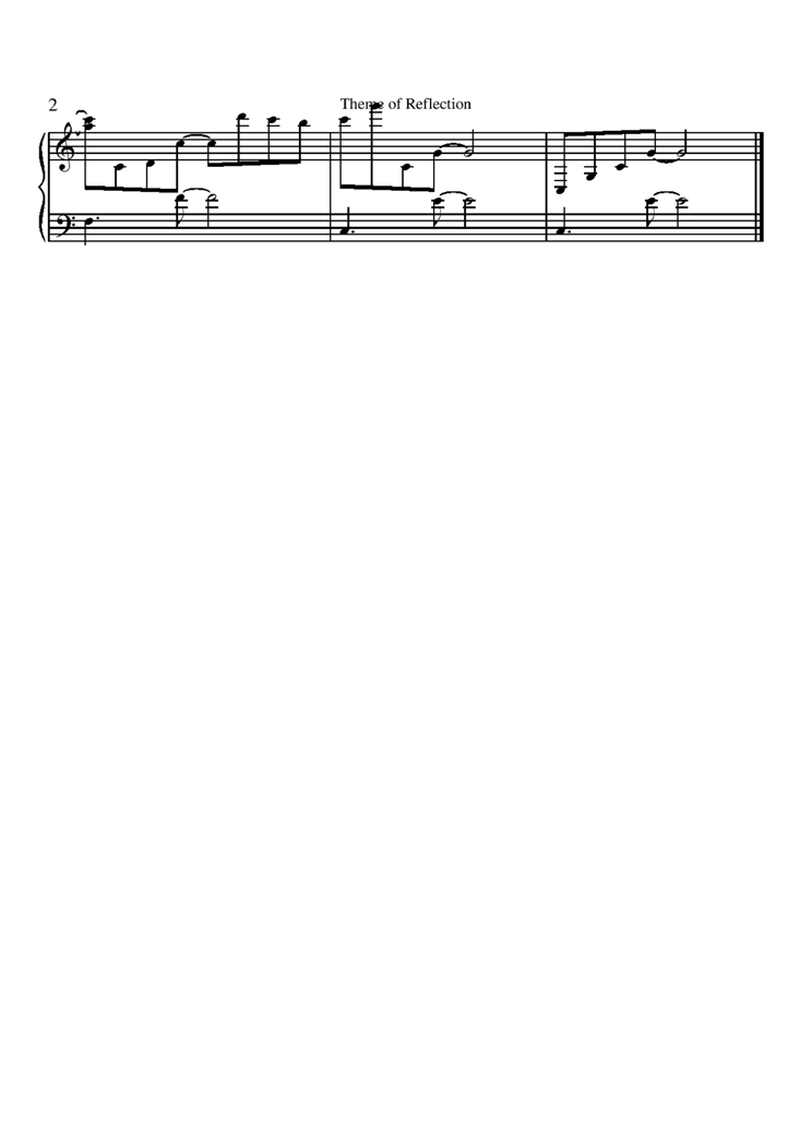 Theme of Reflection钢琴曲谱（图2）