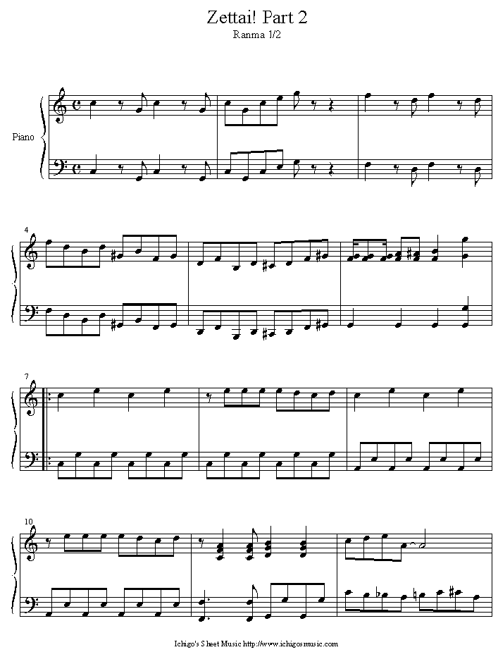 zettai_part_2钢琴曲谱（图1）
