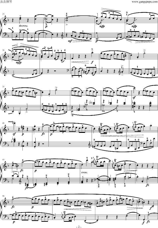 莫扎特F大调钢琴奏鸣曲K533(附指法)钢琴曲谱（图2）