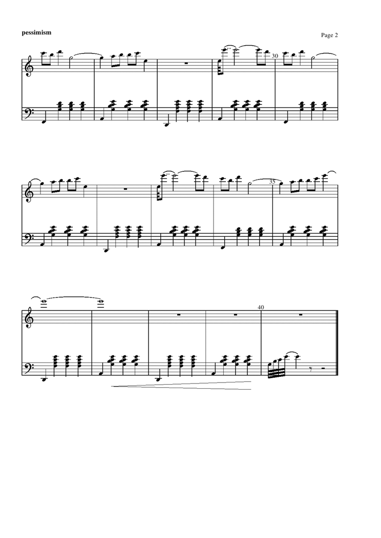 Utena - Pessimism钢琴曲谱（图2）