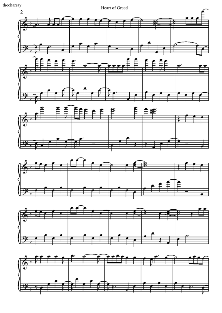 Heart of Greed钢琴曲谱（图2）