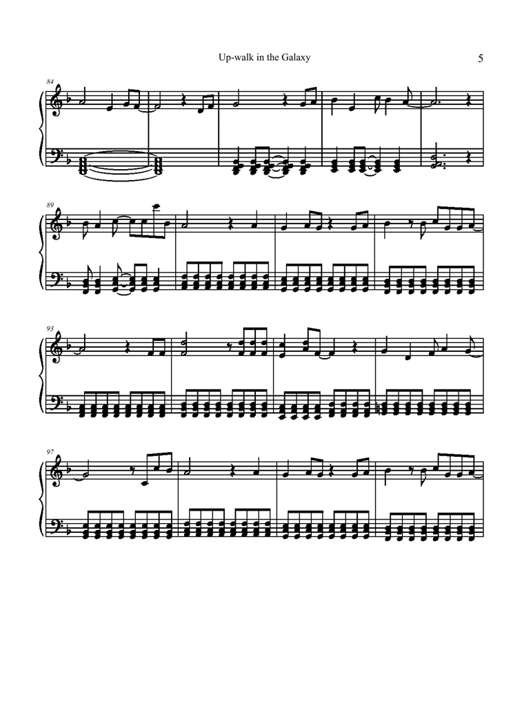 Up-walk in the Galaxy钢琴曲谱（图5）